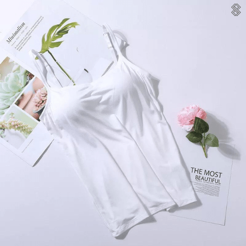 Sahari - Damen Top | Integrierter BH, Seidig weich