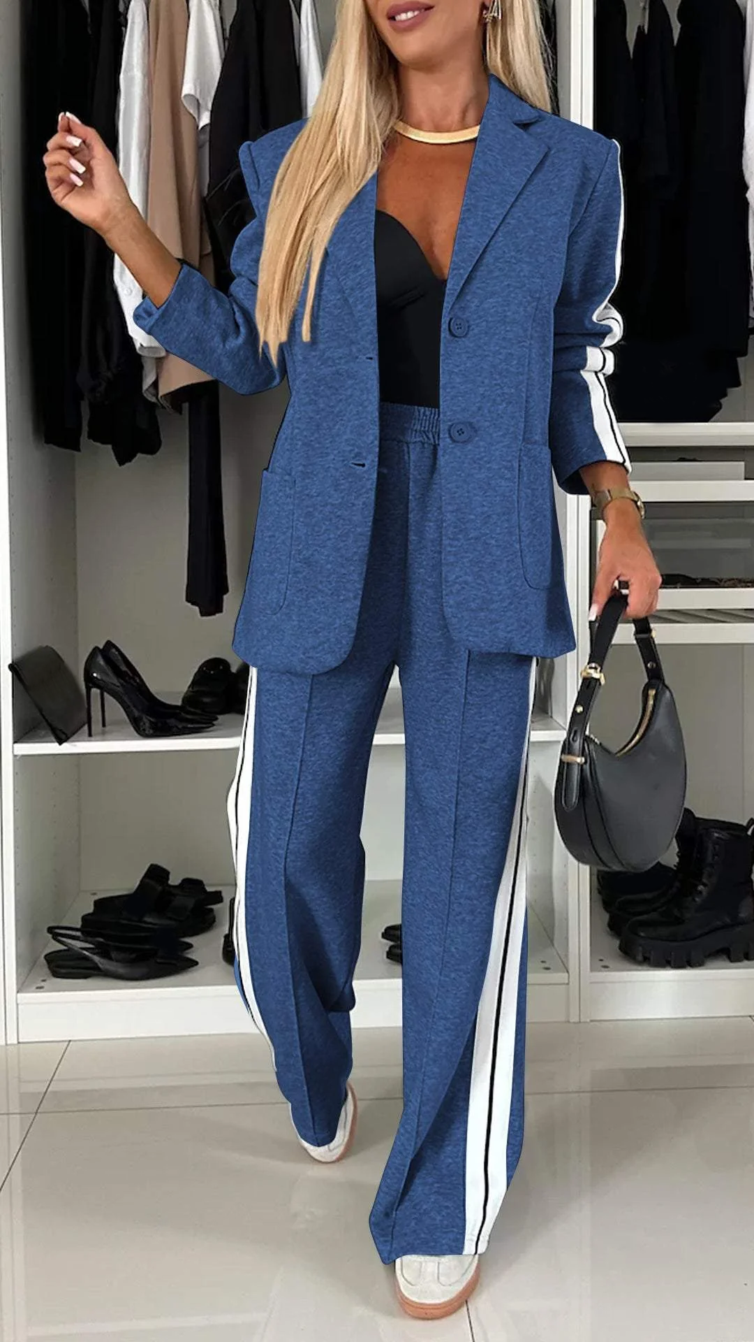Sahari - Damen Trainingsanzug | Elegante Blazer-Optik, Bequeme Passform, Atmungsaktiv