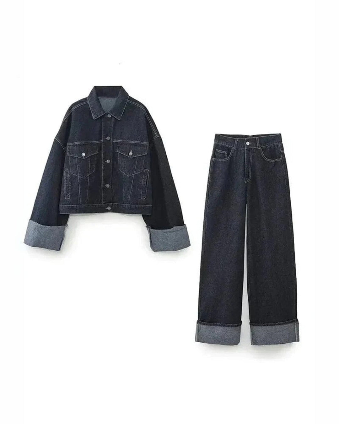 Sahari - Damen Tweedeliges Set | Denim, Stilvoll und Komfortabel