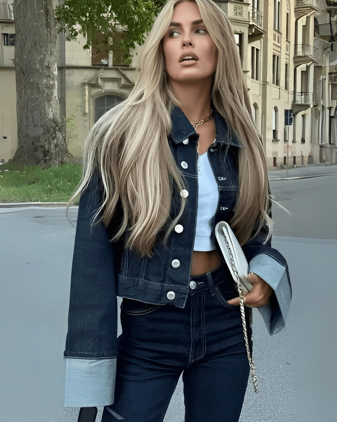 Sahari - Damen Tweedeliges Set | Denim, Stilvoll und Komfortabel