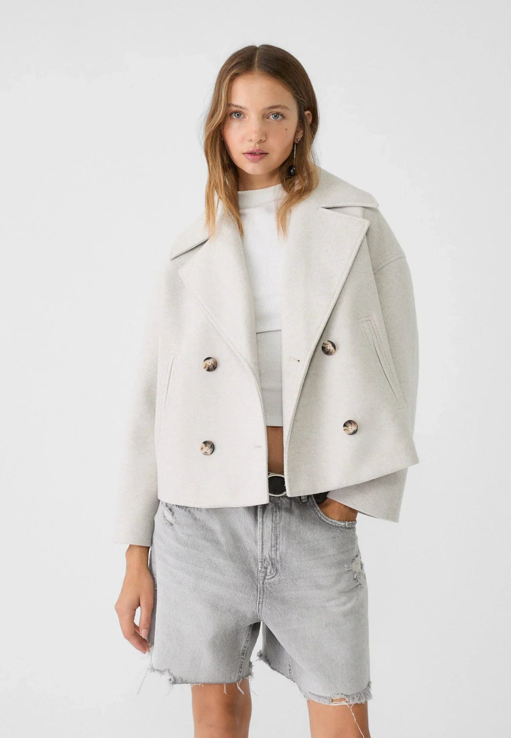Sahari - Damen Übergangsjacke | Doppelreiher, Cropped, Elegant