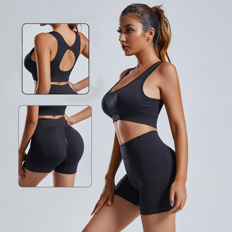 Sahari - Damen Yogaset | Nahtlos, Hochtaillierte Shorts, Atmungsaktives Material