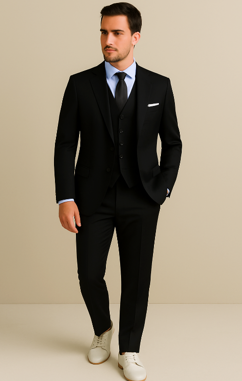 Sahari - Herren Anzug | 3-teilig, Slim Fit, Zeitlos, Baumwolle