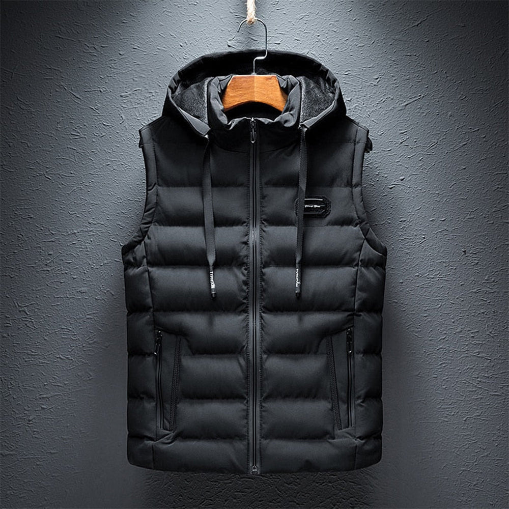 Sahari - Herren Bodywarmer | Lange Passform, Mit Kapuze, Modern, Polyester-Mischung