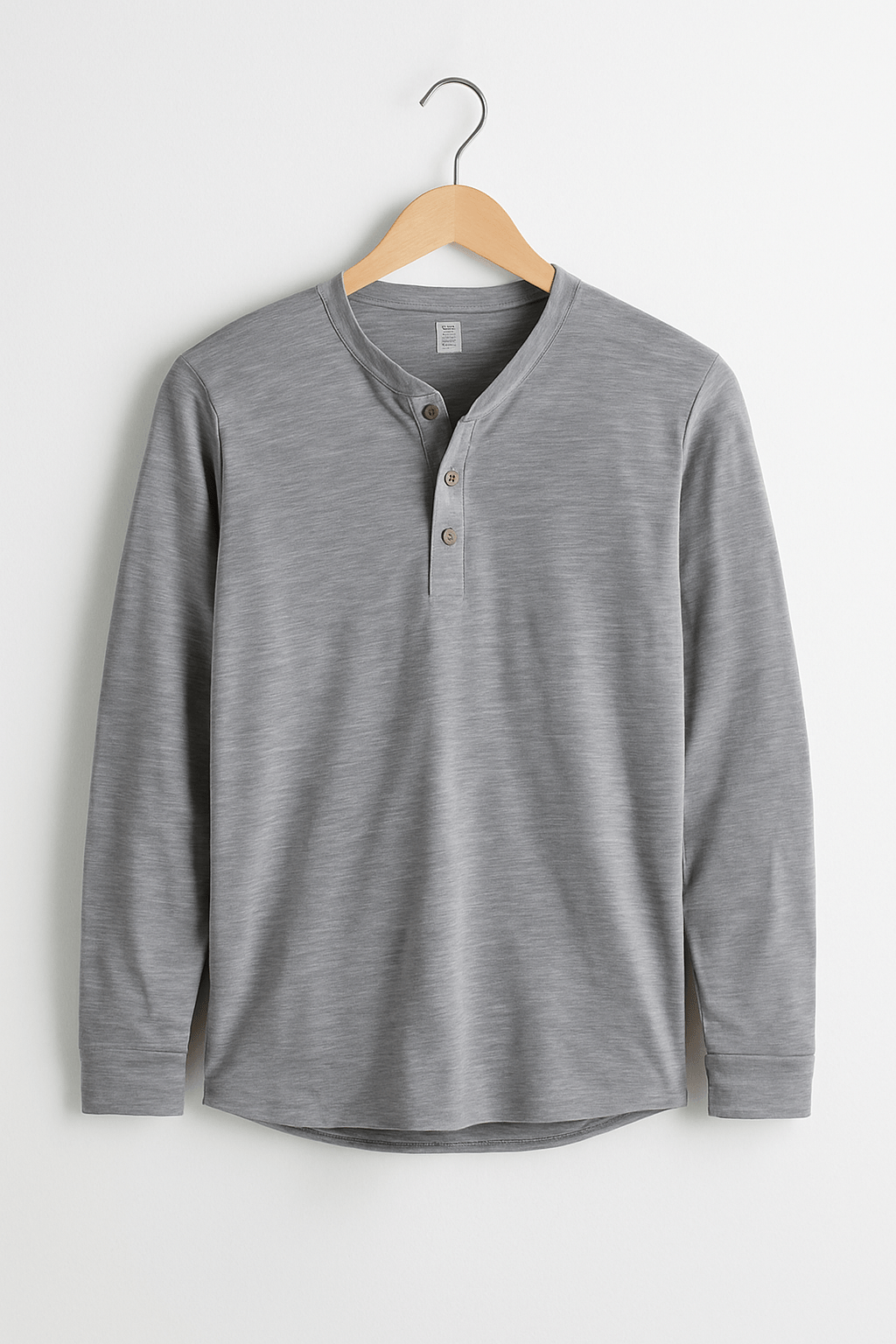 Sahari - Herren Langarm-Henley-Shirt | Weiches, Atmungsaktives Material