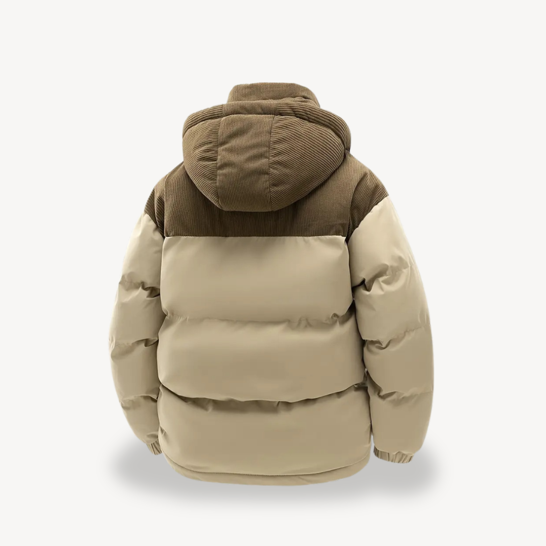 Sahari - Herren Pufferjacke | Isoliert, Cord-Haube, Modernes Design, Winter