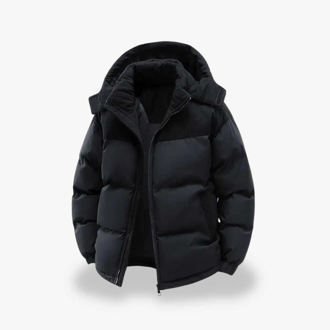 Sahari - Herren Pufferjacke | Isoliert, Cord-Haube, Modernes Design, Winter