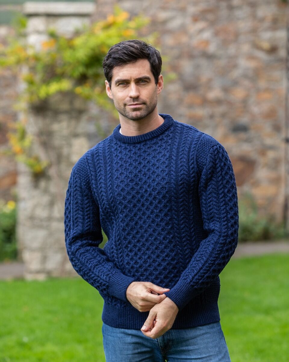 Sahari - Herren Pullover | Kabelstrick, 100% Merinowolle, Atmungsaktiv