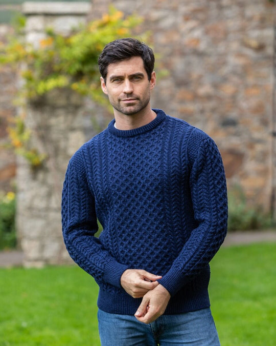 Sahari - Herren Pullover | Kabelstrick, 100% Merinowolle, Atmungsaktiv