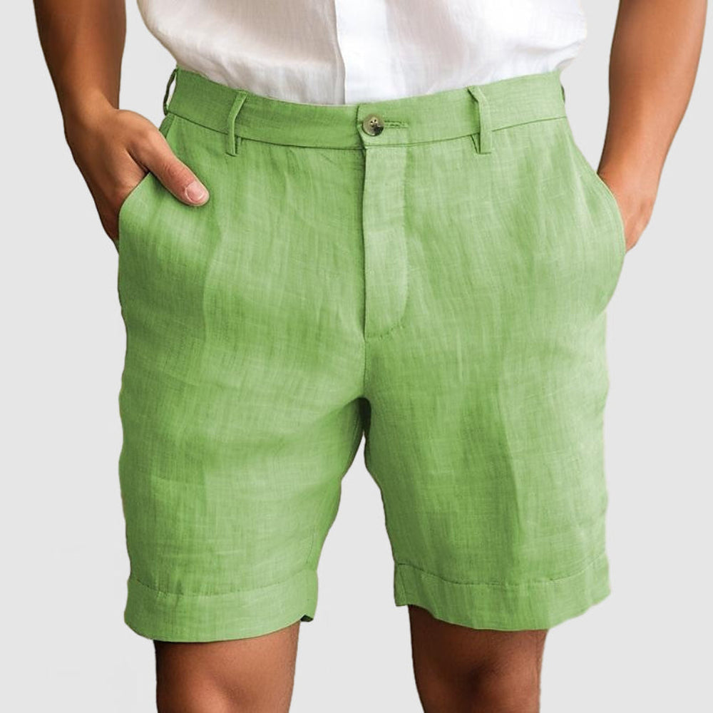 Sahari - Herren Shorts | Atmungsaktive Baumwoll-Leinen-Mischung, Lässiger Stil