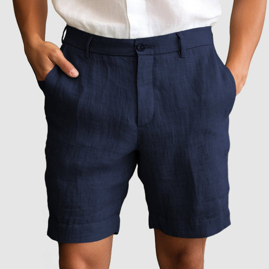 Sahari - Herren Shorts | Atmungsaktive Baumwoll-Leinen-Mischung, Lässiger Stil