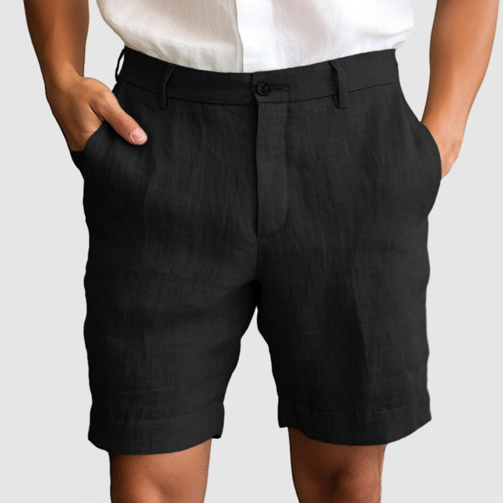 Sahari - Herren Shorts | Atmungsaktive Baumwoll-Leinen-Mischung, Lässiger Stil