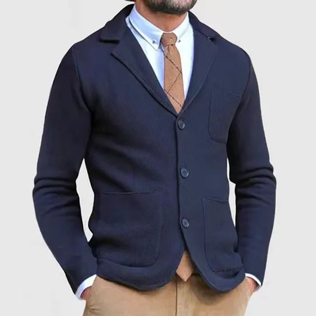 Sahari - Herren Strickblazer | Luxuriös, Atmungsaktiv, Eleganter Schnitt