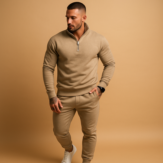 Sahari - Herren Trainingsanzug | Halb-Zip Sweatshirt, Jogger Pants, Atmungsaktiv