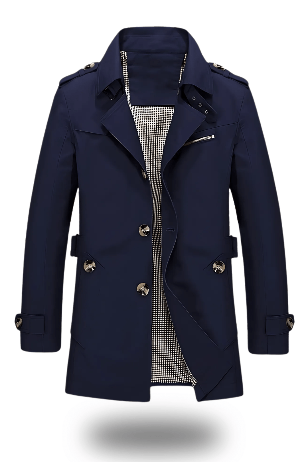 Sahari - Herren Trenchcoat | Klassische Eleganz, Umgelegter Kragen