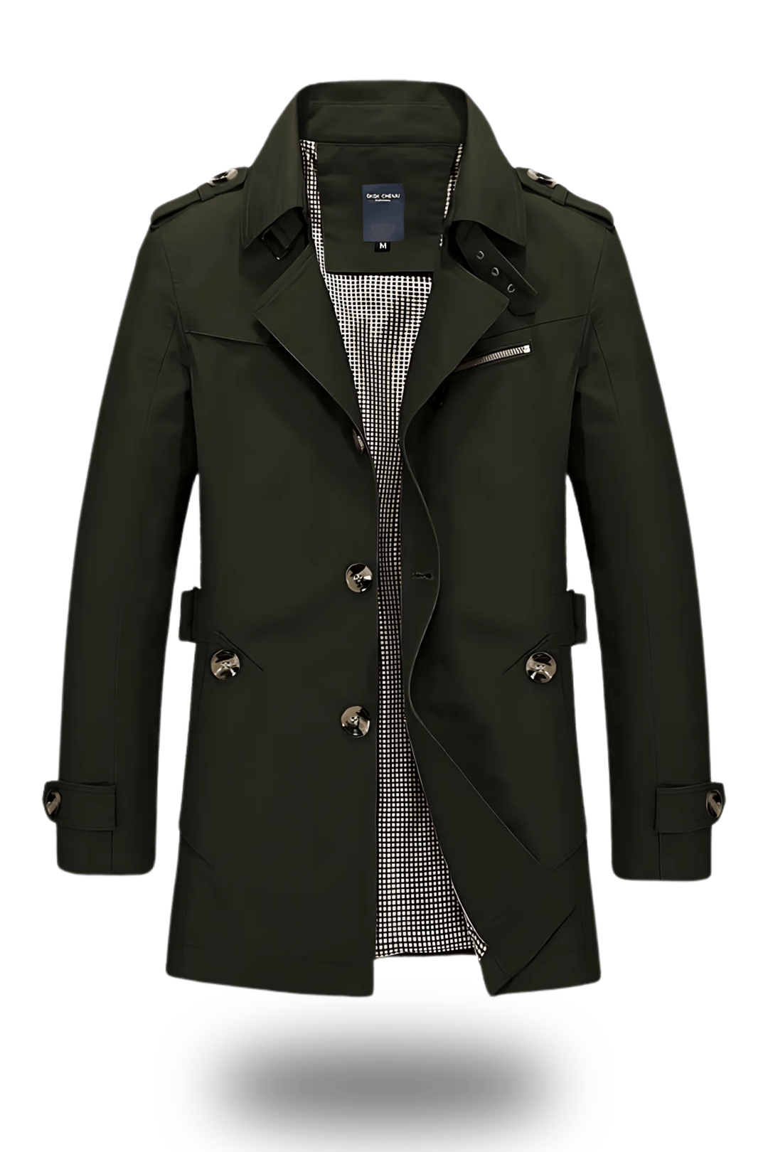 Sahari - Herren Trenchcoat | Klassische Eleganz, Umgelegter Kragen