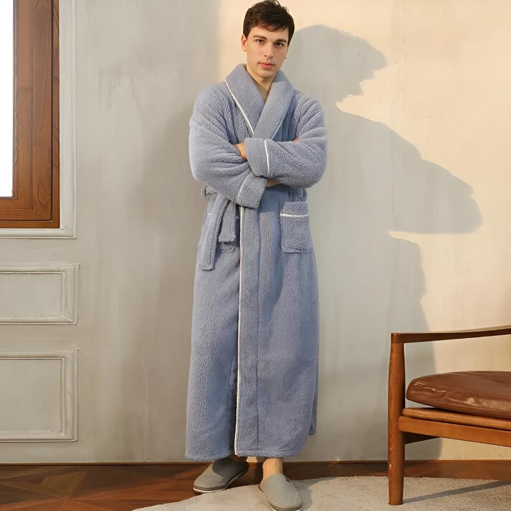Sahari - Unisex Bademantel | Koraalfleece, Sjaalkragen, Praktische Taschen
