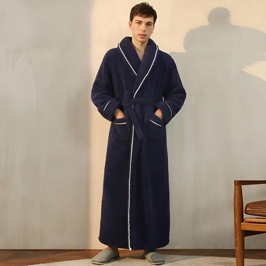 Sahari - Unisex Bademantel | Koraalfleece, Sjaalkragen, Praktische Taschen
