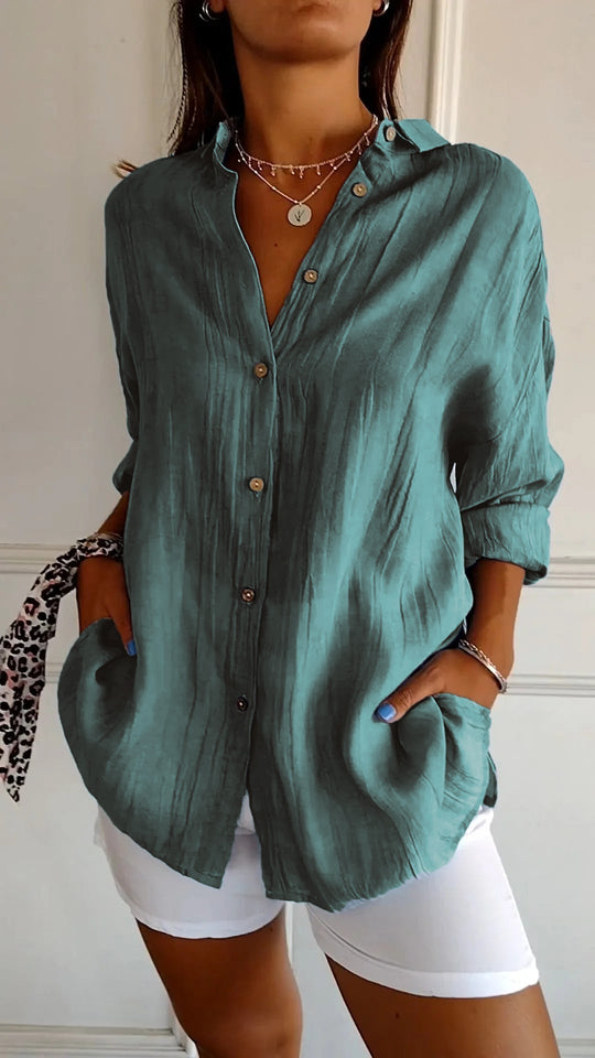Sahari – Elegantes Damen-Shirt mit Falten-Detail