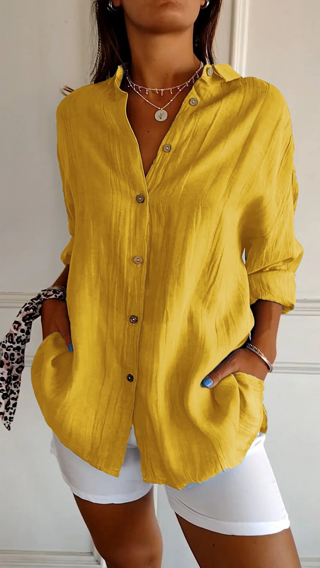 Sahari – Elegantes Damen-Shirt mit Falten-Detail