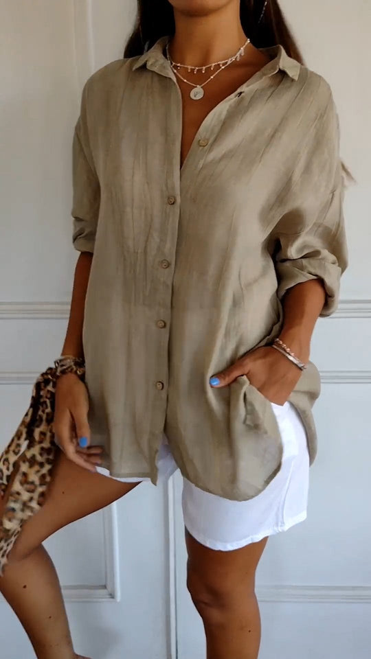 Sahari – Elegantes Damen-Shirt mit Falten-Detail