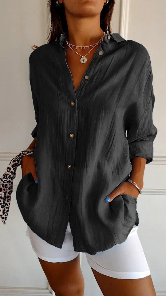Sahari – Elegantes Damen-Shirt mit Falten-Detail
