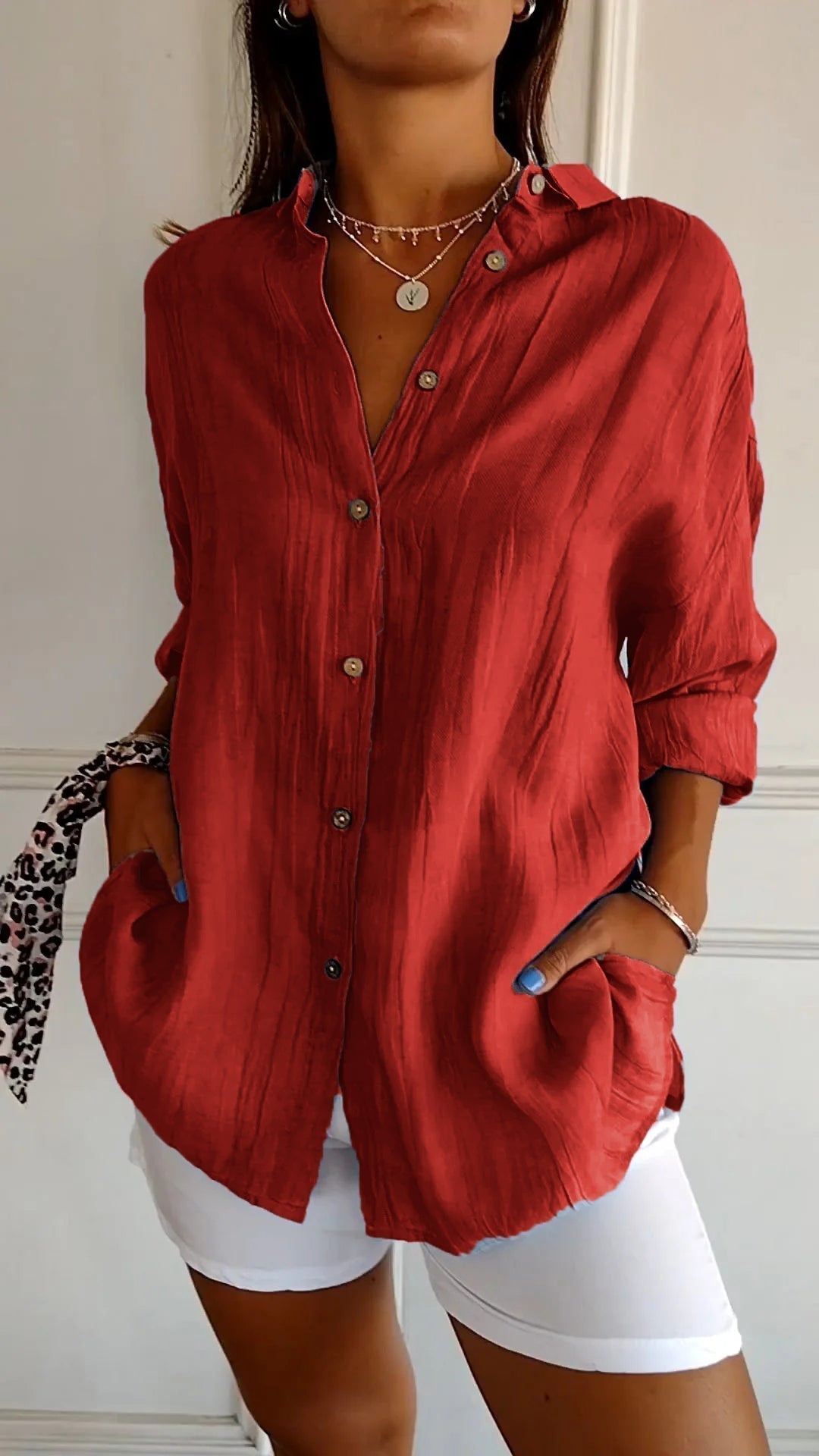 Sahari – Elegantes Damen-Shirt mit Falten-Detail