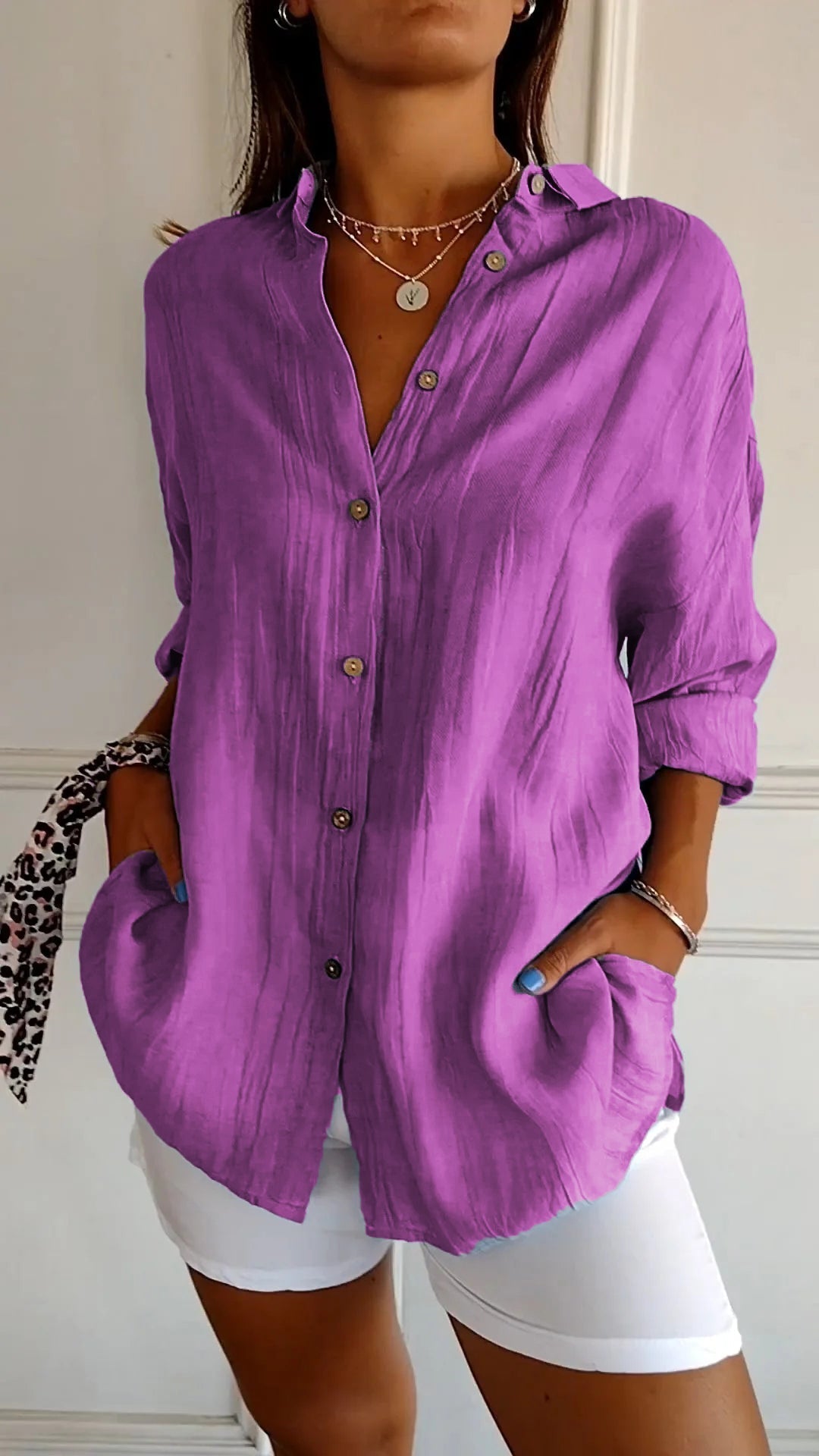 Sahari – Elegantes Damen-Shirt mit Falten-Detail