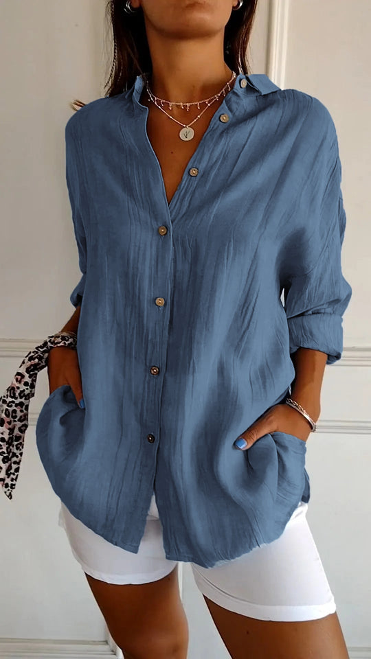 Sahari – Elegantes Damen-Shirt mit Falten-Detail