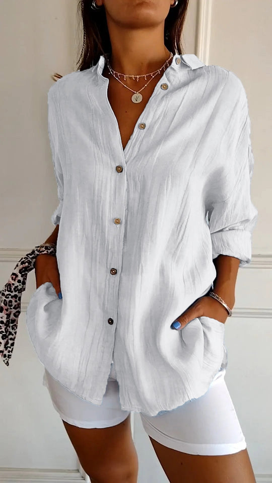 Sahari – Elegantes Damen-Shirt mit Falten-Detail