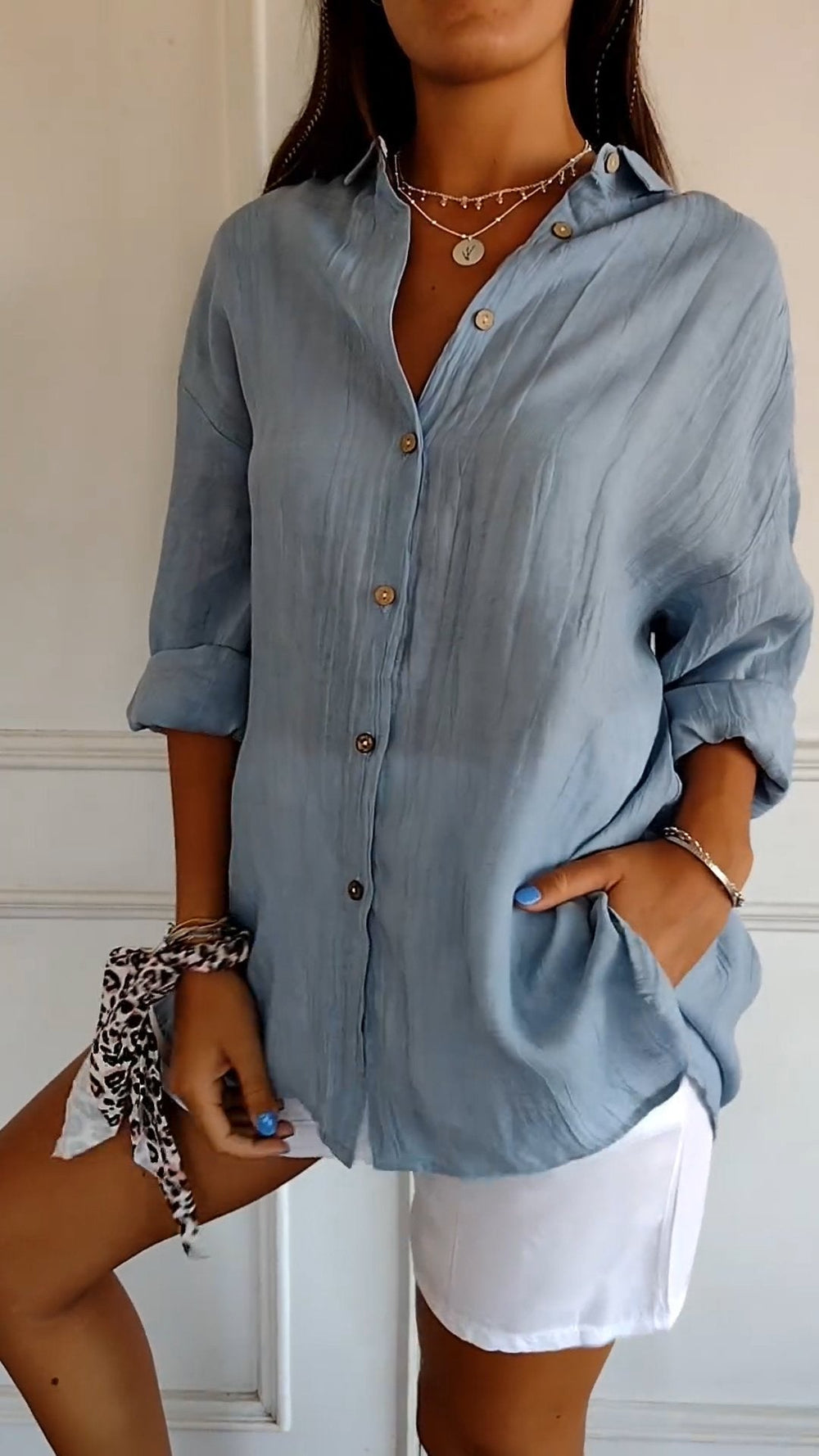 Sahari – Elegantes Damen-Shirt mit Falten-Detail