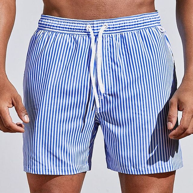 Sahari – Gestreifte Badeshorts im maritimen Stil für Herren