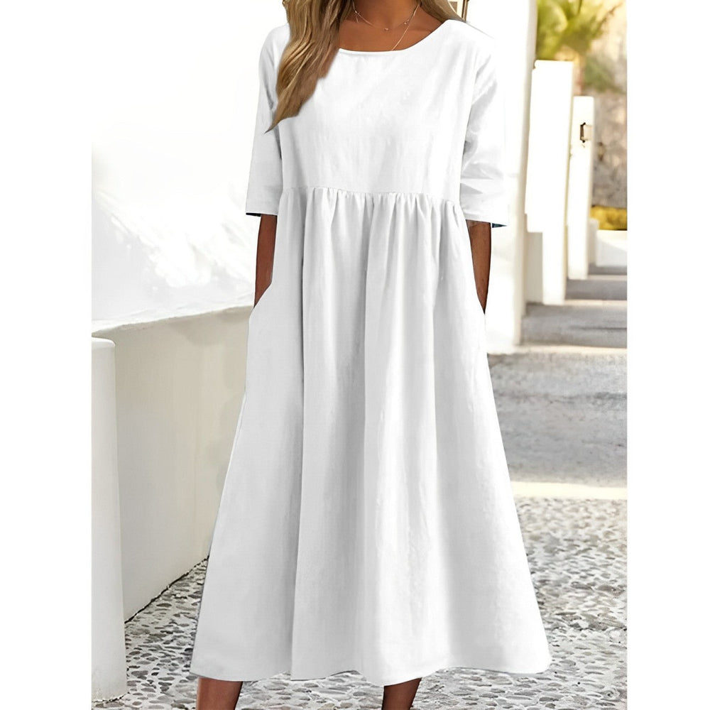 Sahari – Luftiges Midikleid mit Plissee-Details