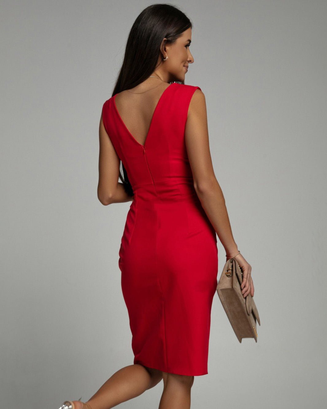 Sahari – Luftiges V-Ausschnitt-Kleid für Damen