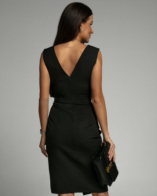 Sahari – Luftiges V-Ausschnitt-Kleid für Damen